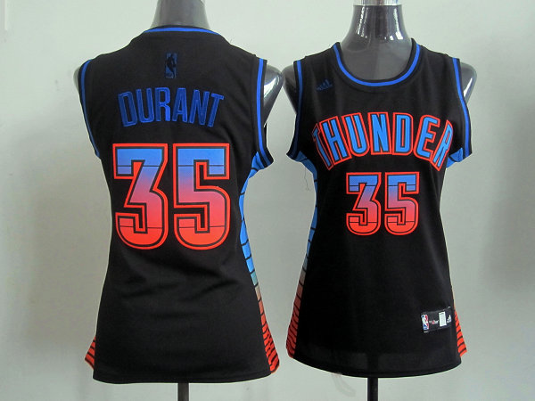  NBA Women Oklahoma City Thunder 35 Kevin Durant Swingman Black Jersey